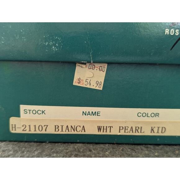 Ros Hommerson Women's Pearl Leather Pump Size 8.5 Heels Shoes Y2K 2003 - Picture 9 of 11